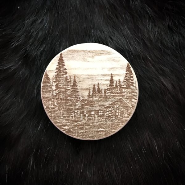 Drevená magnetka - Trapper