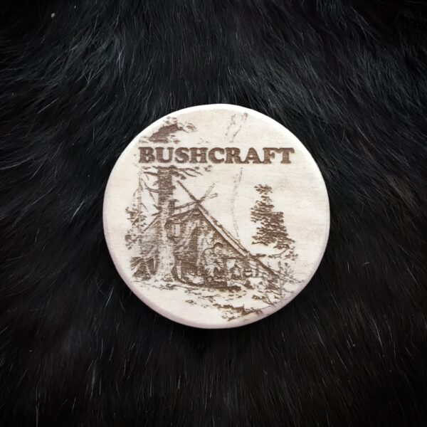 Drevená magnetka - Bushcraft